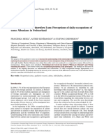 I Think of My Family, Therefore I Am: Perceptions of Daily Occupations of Some Albanians in Switzerland