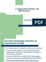 Strategy, Organization Design, and Effectiveness