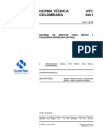 NTC - Iso - 6001 - 2017-Sistema de Gestión para Pymes PDF