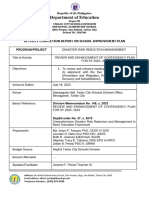 Acr DRRM Review and Enhancement of Contingency Plan For Sy 2023 - 2024