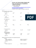 Introductory and Intermediate Algebra 6th Edition Lial Test Bank 1