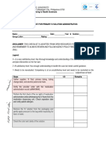 Checklist For Primary IV Solution Administration 1 1