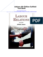 Labour Relations 4th Edition Suffield Test Bank