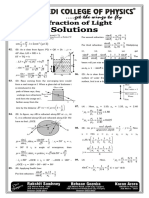 Refraction of Light (01!11!2023) Solutions