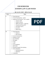 Competition Law Class Notes