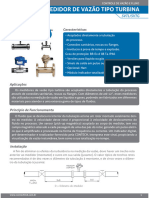 Medidor de Vazao Tipo Turbina para Gases Liquidos