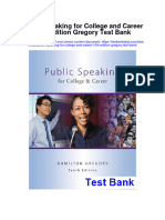 Public Speaking For College and Career 10th Edition Gregory Test Bank