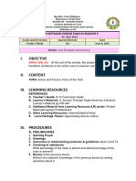 Lesson Plan in English 9 Quarter 4 Active and Passive VOice