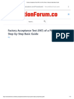 Factory Acceptance Test (FAT) of A PLC Panel - A Step-by-Step Basic Guide