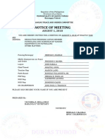 Bpoc Notice of Meetings