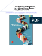 Test Bank For Retailing Management 10th Edition Michael Levy Barton Weitz Dhruv Grewal