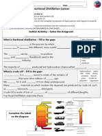 Fractional Distillation Worksheet