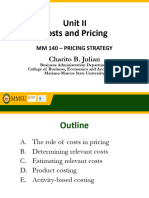 MM140 - Unit II - Costs and Pricing