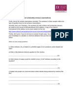 Dean Close Cheltenham 6th Form Chemistry Sample and Guidance