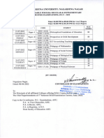 Revised B.ed 1st Semester Examination Time-Table July - 2022