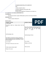 Lesson Plan in Periodic Table Grade Nine