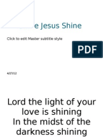 Shine Jesus Shine: Click To Edit Master Subtitle Style