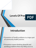 Levels of Prevention