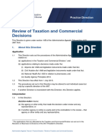 Practice Direction Review of Taxation and Commercial Decisions