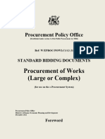 Procurement of Works (Large or Complex) e-SBD