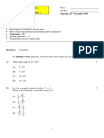 2020 Yr 12 Mathematics Extension 2 Task 1 Term 42019 V2