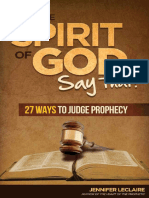 Did The Spirit of God Say That 27 Ways To Judge Prophecy Jennife