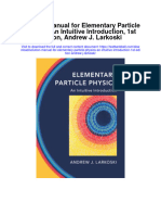 Solution Manual For Elementary Particle Physics An Intuitive Introduction 1st Edition Andrew J Larkoski