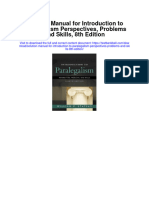 Solution Manual For Introduction To Paralegalism Perspectives Problems and Skills 8th Edition