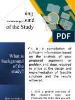 Describing Background of The Study and Research Question
