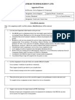 Kirloskar Technologies P. LTD.: Appraisal Form