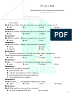 Ôn Tập Giữa Học Kì II - Unit 5 Test 1 (Key)