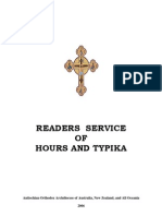Reader's Service of Hours and Typika