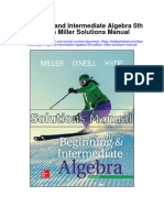 Instant Download Beginning and Intermediate Algebra 5th Edition Miller Solutions Manual PDF Full Chapter