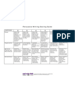 Persuasive Writing Scoring Guide