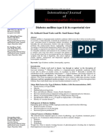 Diabetes Mellitus Type II & Its Repertorial View: Dr. Subhash Chand Yadav and Dr. Sunil Kumar Singh