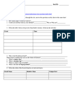 Geologic Time Worksheet