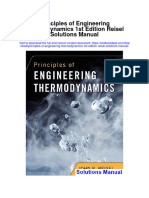 Principles of Engineering Thermodynamics 1St Edition Reisel Solutions Manual Full Chapter PDF