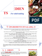 Ingredien TS: For Salad Making