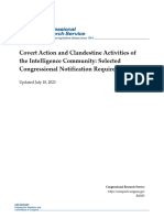 Covert Action and Clandestine Activities of The Intelligence Community: Selected Congressional Notification Requirements