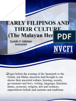 Topic 3 Early Filipinos and Their Culture Malayan Heritage