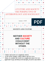 Lesson 2 Defining Culture and Society in The Perspective of Sociology and Anthropology