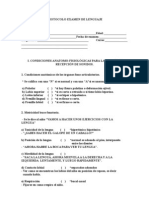 Protocolo Examen de Lenguaje