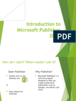 Introduction To Microsoft Publisher 2016