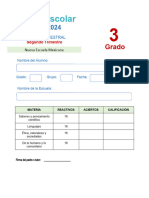 Tercer Grado Examen 2 Trimestral 2023 2024