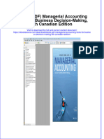 Managerial Accounting Tools For Business Decision Making 5Th Canadian Edition Full Chapter