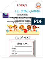 LKG Study Plan (2022-2023) Final