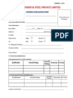 Company Application Form - SRP