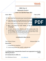 CBSE Class 12 Informatics Practices Question Paper 2013 With Solutions