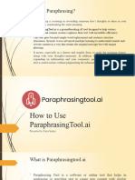 How To Use ParaphrasingTool