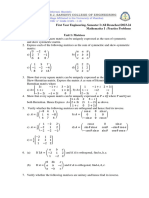 Mathematics-I, Sem-I Practice Questions On All Modules